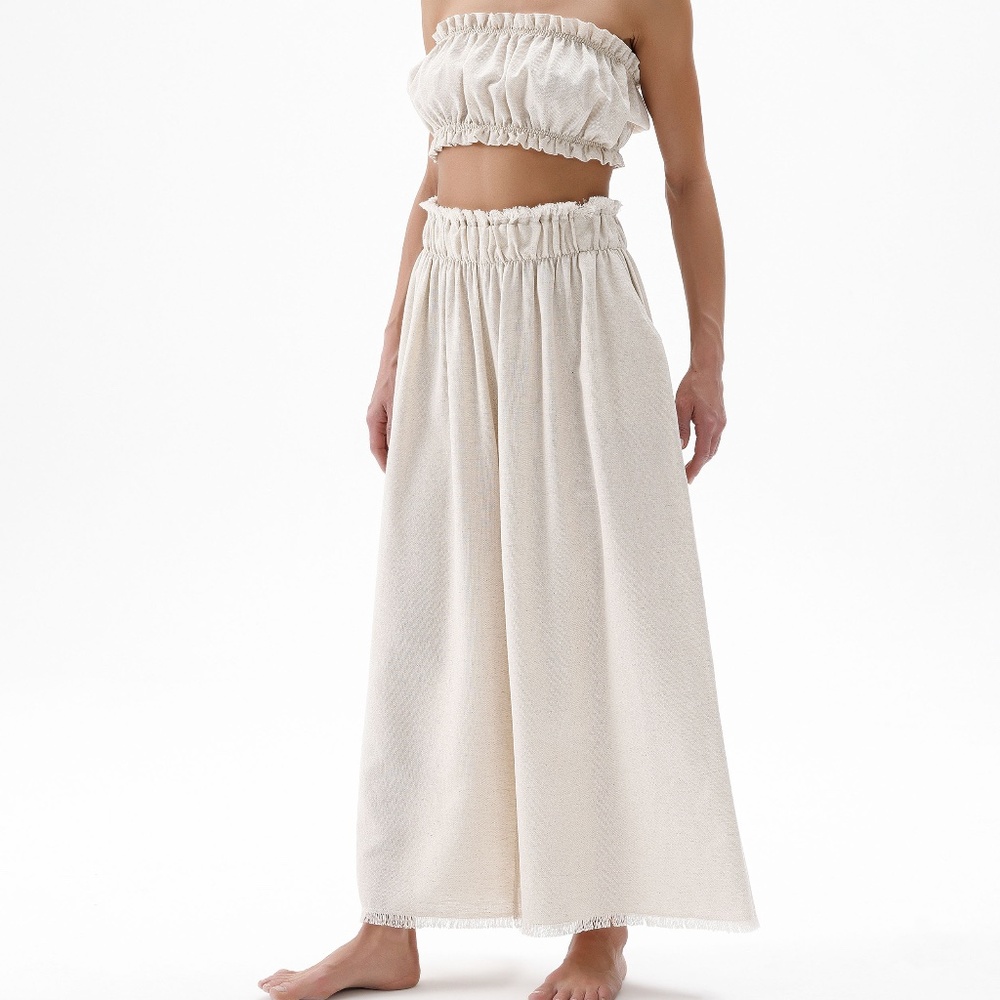 Simpuna Linen Natural Palazzo Pants
